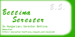 bettina serester business card